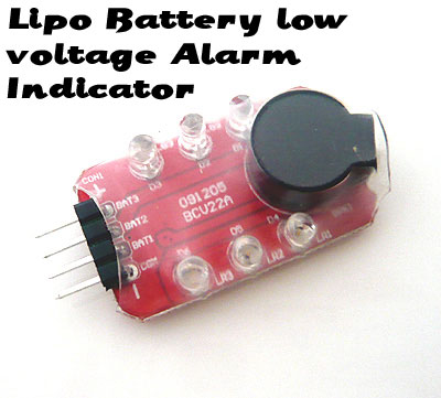 RCTimer 7.4V -11.1V RC Lipo Battery Low Voltage Alarm Indicator [RCT-ALARM-IND]